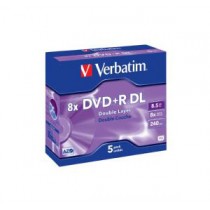 VERBATIM DVD+R DOUBLE LAYER 8X 8.5GB (10PCS/SPINDLE)(43666)