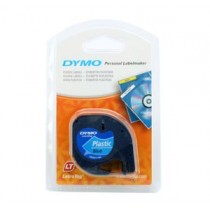 DYMO 91205 Letra Tag 機用標籤帶 (藍底黑字)