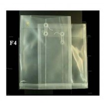 F4 透明有繩公文袋 - 白色