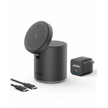 ANKER POWERWAVE MAGGO 623 MAGNETIC WIRELESS 2IN1 CHARGER STAND – BLACK (B2568211)
