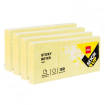 得力 EA00153 黃色可再黏告事貼 1-1/2" x 2" (3本裝)