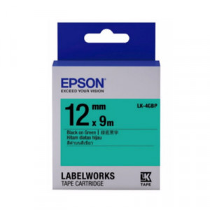 EPSON C53S654405 (LK-4GBP) BLACK ON GREEN