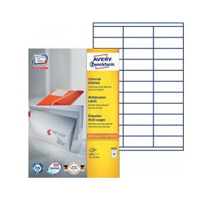 ZWECKFORM 3421-100 A4 LABEL  70 X 25.4mm (33'S)