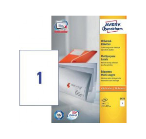 ZWECKFORM 3478-100 A4 LABEL  210 x 297mm  (1'S)
